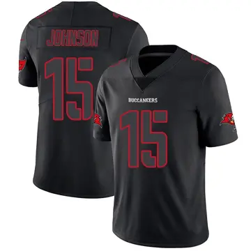 ＃15 Men's Tez Johnson Black Impact Limited Tampa Bay Buccaneers Jersey
