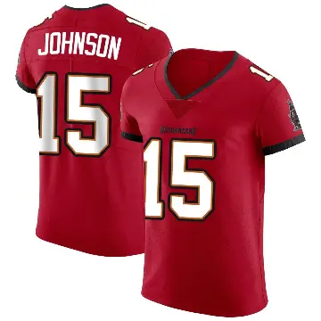 ＃15 Men's Tez Johnson Red Elite Tampa Bay Buccaneers Vapor Jersey