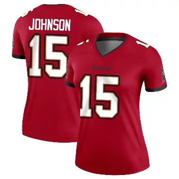 ＃15 Women's Tez Johnson Red Legend Tampa Bay Buccaneers Jersey
