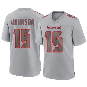 ＃15 Youth Tez Johnson Gray Game Tampa Bay Buccaneers Atmosphere Fashion Jersey