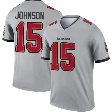 ＃15 Youth Tez Johnson Gray Legend Tampa Bay Buccaneers Inverted Jersey