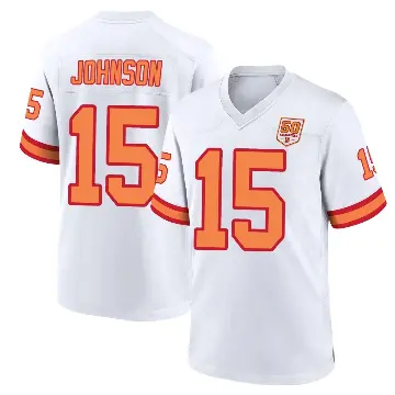 ＃15 Youth Tez Johnson White Game Tampa Bay Buccaneers '76 50th Season Jersey