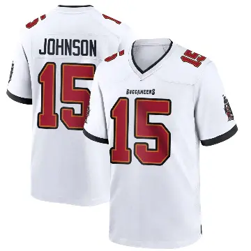 ＃15 Youth Tez Johnson White Game Tampa Bay Buccaneers Jersey