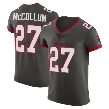 ＃27 Men's Zyon McCollum Elite Tampa Bay Buccaneers Pewter Alternate Vapor Jersey