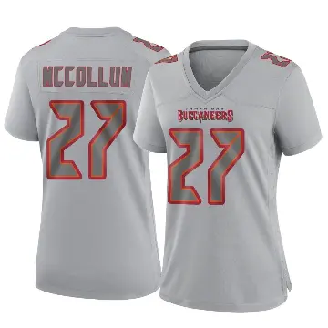 ＃27 Women's Zyon McCollum Gray Game Tampa Bay Buccaneers Atmosphere Fashion Jersey