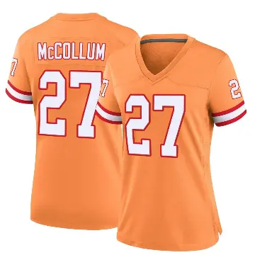 ＃27 Women's Zyon McCollum Orange Game Tampa Bay Buccaneers Throwback Jersey