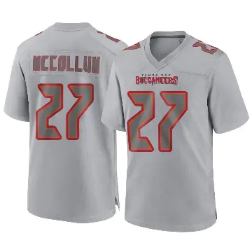 ＃27 Youth Zyon McCollum Gray Game Tampa Bay Buccaneers Atmosphere Fashion Jersey