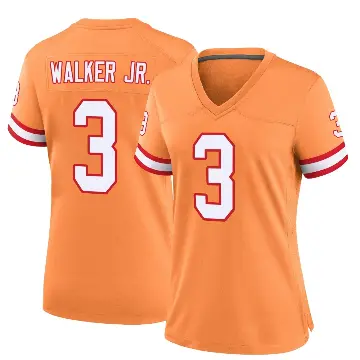 ＃3 Women's Anthony Walker Jr. Orange Game Tampa Bay Buccaneers Throwback Jersey
