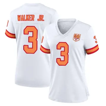 ＃3 Women's Anthony Walker Jr. White Game Tampa Bay Buccaneers '76 50th Season Jersey