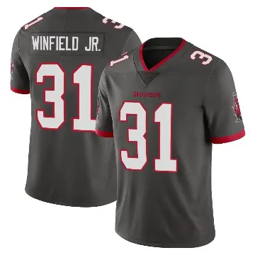＃31 Men's Antoine Winfield Jr. Limited Tampa Bay Buccaneers Pewter Alternate Vapor Jersey