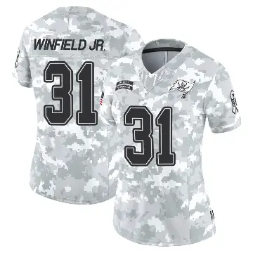 ＃31 Women's Antoine Winfield Jr. Arctic Camo Limited Tampa Bay Buccaneers 2024 Salute to Service Jersey