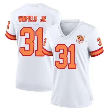 ＃31 Women's Antoine Winfield Jr. White Game Tampa Bay Buccaneers '76 50th Season Jersey