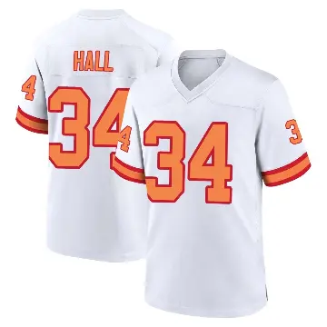 ＃34 Men's Bryce Hall White Game Tampa Bay Buccaneers '76 Jersey