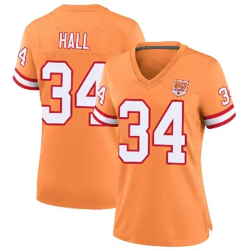 ＃34 Women's Bryce Hall Cream Game Tampa Bay Buccaneers sicle 50th Season Jersey