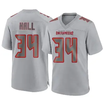＃34 Youth Bryce Hall Gray Game Tampa Bay Buccaneers Atmosphere Fashion Jersey