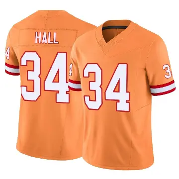 ＃34 Youth Bryce Hall Orange Limited Tampa Bay Buccaneers Vapor F.U.S.E. Jersey