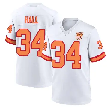 ＃34 Youth Bryce Hall White Game Tampa Bay Buccaneers '76 50th Season Jersey
