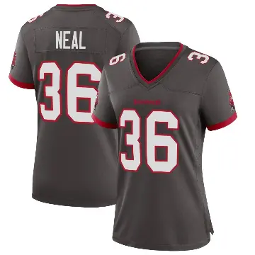 ＃36 Women's Ryan Neal Game Tampa Bay Buccaneers Pewter Alternate Jersey