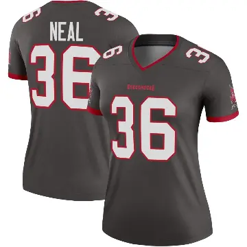＃36 Women's Ryan Neal Legend Tampa Bay Buccaneers Pewter Alternate Jersey