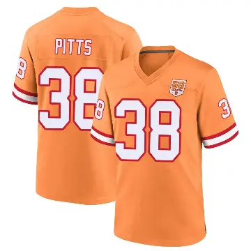 ＃38 Men's Derrek Pitts Cream Game Tampa Bay Buccaneers sicle 50th Season Jersey