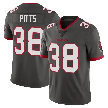 ＃38 Men's Derrek Pitts Limited Tampa Bay Buccaneers Pewter Alternate Vapor Jersey