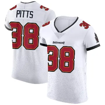 ＃38 Men's Derrek Pitts White Elite Tampa Bay Buccaneers Vapor Jersey