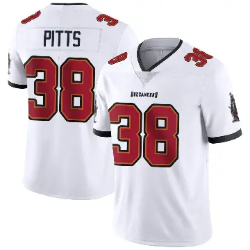 ＃38 Men's Derrek Pitts White Limited Tampa Bay Buccaneers Vapor Untouchable Jersey