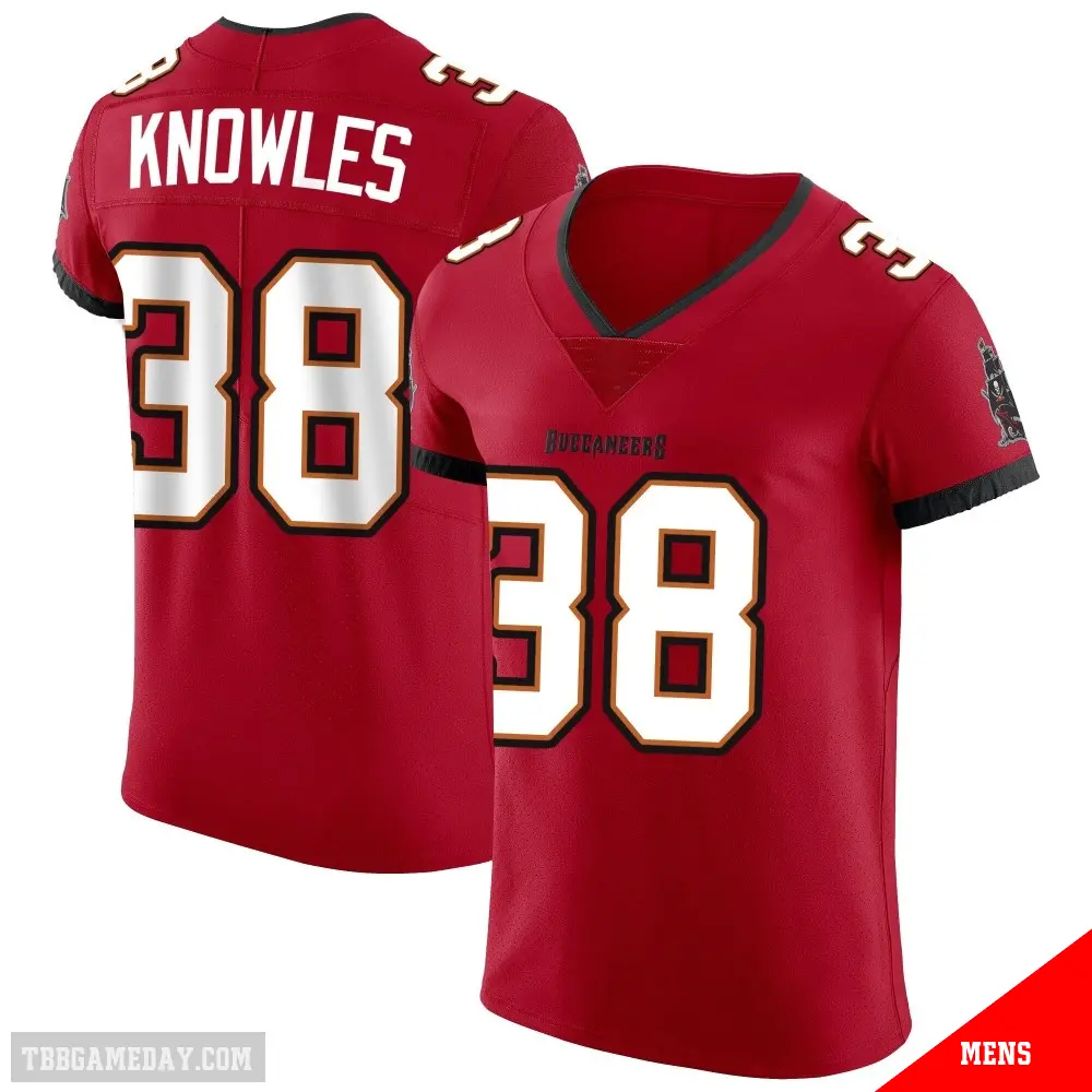 ＃38 Men's Kevin Knowles Red Elite Tampa Bay Buccaneers Vapor Jersey