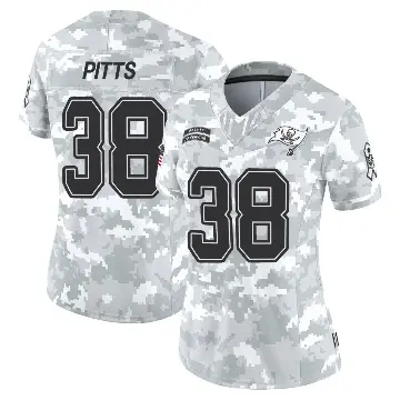 ＃38 Women's Derrek Pitts Arctic Camo Limited Tampa Bay Buccaneers 2024 Salute to Service Jersey