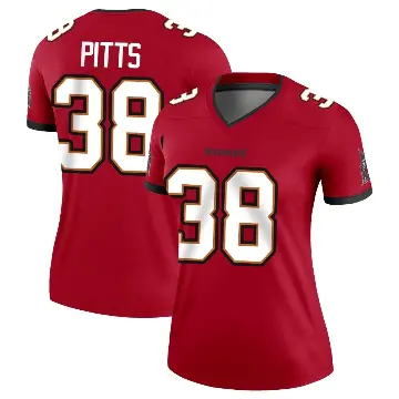 ＃38 Women's Derrek Pitts Red Legend Tampa Bay Buccaneers Jersey