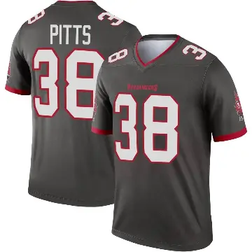 ＃38 Youth Derrek Pitts Legend Tampa Bay Buccaneers Pewter Alternate Jersey