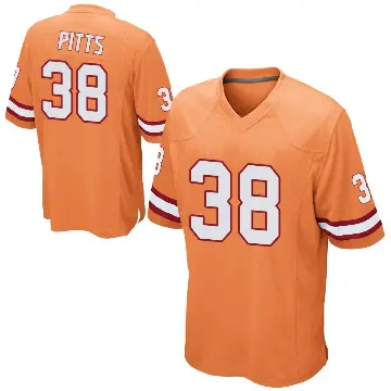 ＃38 Youth Derrek Pitts Orange Game Tampa Bay Buccaneers Alternate Jersey