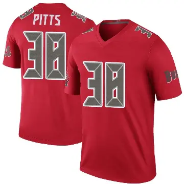 ＃38 Youth Derrek Pitts Red Legend Tampa Bay Buccaneers Color Rush Jersey