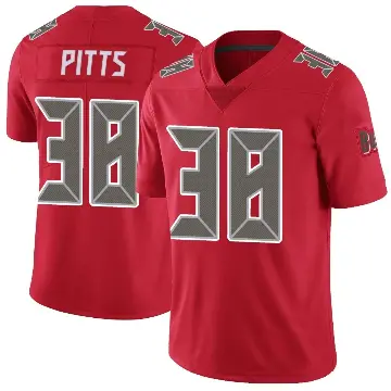 ＃38 Youth Derrek Pitts Red Limited Tampa Bay Buccaneers Color Rush Jersey