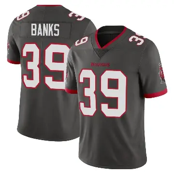 ＃39 Men's Marcus Banks Limited Tampa Bay Buccaneers Pewter Alternate Vapor Jersey