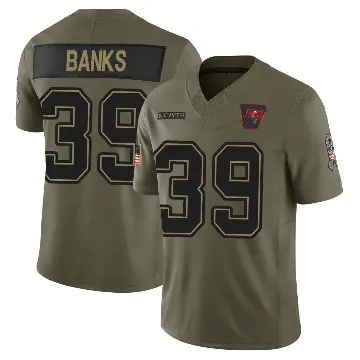 ＃39 Men's Marcus Banks Olive Limited Tampa Bay Buccaneers 2025 Salute to Service Jersey