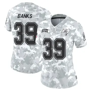 ＃39 Women's Marcus Banks Arctic Camo Limited Tampa Bay Buccaneers 2024 Salute to Service Jersey