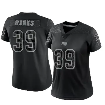 ＃39 Women's Marcus Banks Black Limited Tampa Bay Buccaneers Reflective Jersey