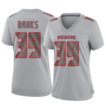 ＃39 Women's Marcus Banks Gray Game Tampa Bay Buccaneers Atmosphere Fashion Jersey