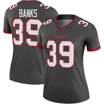 ＃39 Women's Marcus Banks Legend Tampa Bay Buccaneers Pewter Alternate Jersey