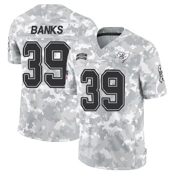 ＃39 Youth Marcus Banks Arctic Camo Limited Tampa Bay Buccaneers 2024 Salute to Service Jersey