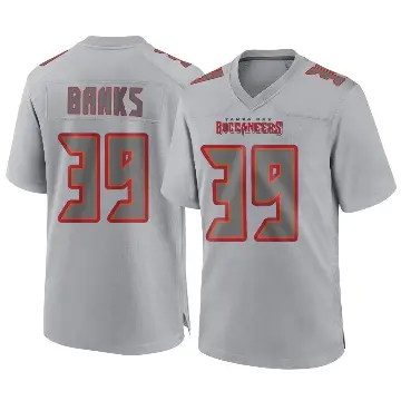 ＃39 Youth Marcus Banks Gray Game Tampa Bay Buccaneers Atmosphere Fashion Jersey