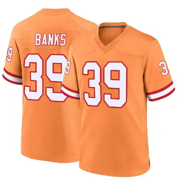 ＃39 Youth Marcus Banks Orange Game Tampa Bay Buccaneers Throwback Jersey