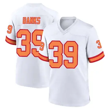 ＃39 Youth Marcus Banks White Game Tampa Bay Buccaneers '76 Jersey