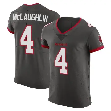 ＃4 Men's Chase McLaughlin Elite Tampa Bay Buccaneers Pewter Alternate Vapor Jersey