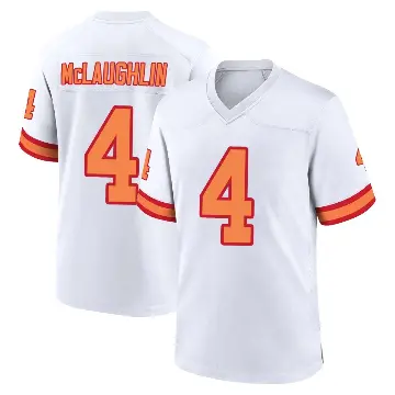 ＃4 Men's Chase McLaughlin White Game Tampa Bay Buccaneers '76 Jersey