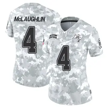 ＃4 Women's Chase McLaughlin Arctic Camo Limited Tampa Bay Buccaneers 2024 Salute to Service Jersey