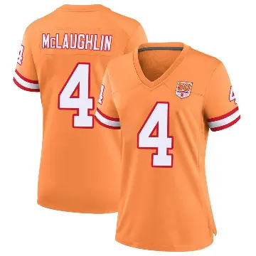 ＃4 Women's Chase McLaughlin Cream Game Tampa Bay Buccaneers sicle 50th Season Jersey