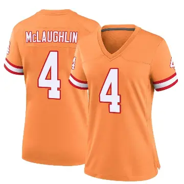 ＃4 Women's Chase McLaughlin Orange Game Tampa Bay Buccaneers Throwback Jersey