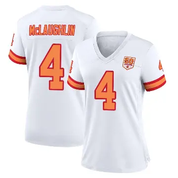 ＃4 Women's Chase McLaughlin White Game Tampa Bay Buccaneers '76 50th Season Jersey